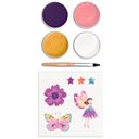 Vorschaubild Bio Kinderschminke Schmetterling, 4 Farben + Tattoos