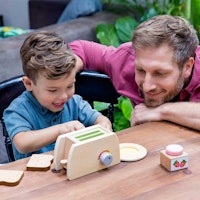 Frühstück Spielzeug mit Kinder Toaster