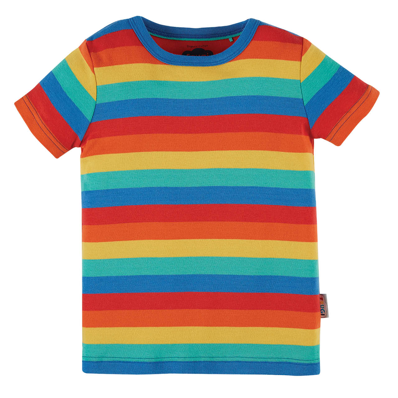Shirt kurzarm Regenbogen Streifen