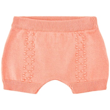 Strick Shorts lachs-rosa