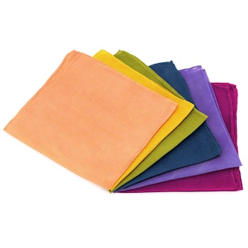 Seidentuch Basteln & Dekorieren 27x27 cm – 6 Stk. bunt