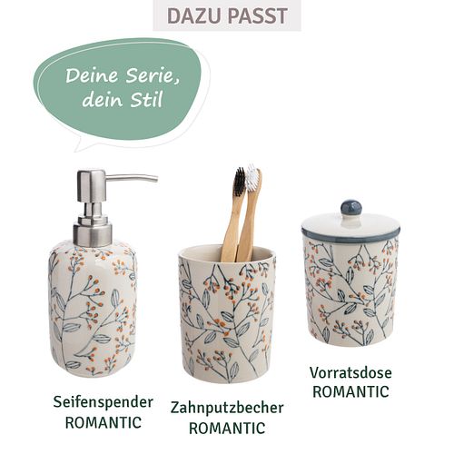 Seifenspender ROMANTIC 300 ml mit Edelstahlpumpaufsatz