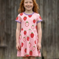 Flatterkleid kurzarm mit Alloverprint 