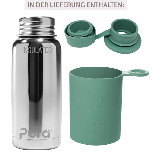 Isolierte Trinkflasche Sportverschluss aqua-blau 475ml