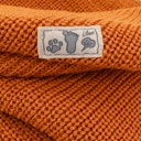 Vorschaubild Babydecke Merinowolle gestrickt kräfitiges orange