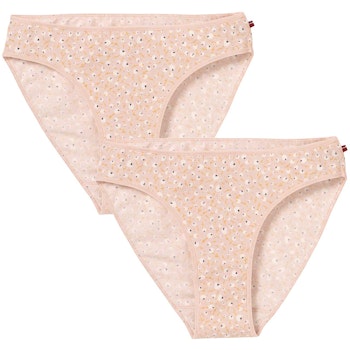 Doppelpack Damenslips Blüten rose