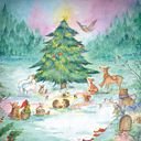 Vorschaubild Silhouette Anne Illustraties - Tannenbaum im Winterwald