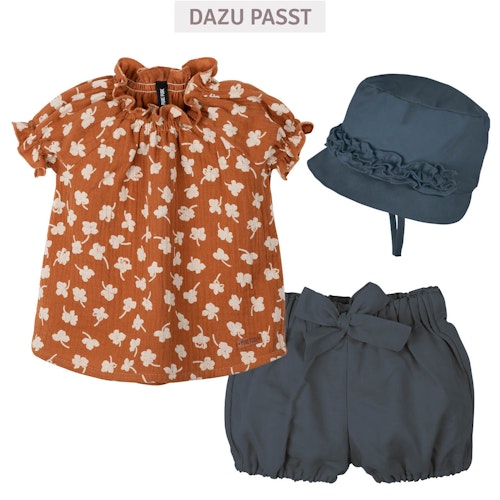 Baby Sommermütze Rüschen Baumwoll-Leinen Mix