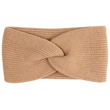 Damen Wolle Kaschmir Stirnband beige