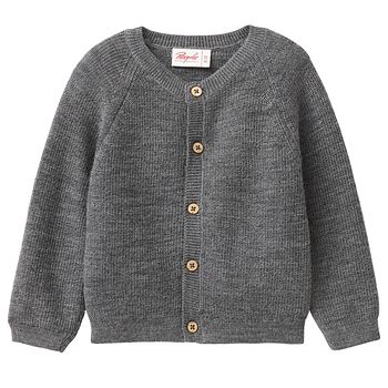 Weiche Strickjacke Knopfleiste braun