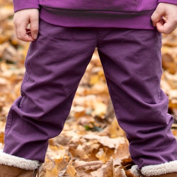 Webhose elastischer Bund lila gefüttert