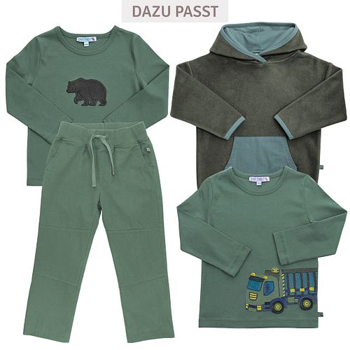 Fleece-Pullover grün
