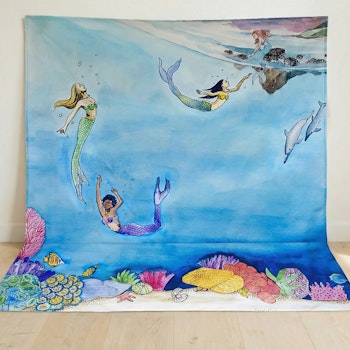 Spieltuch Bio-Baumwolle Meerjungfrauen 100 x 100 cm