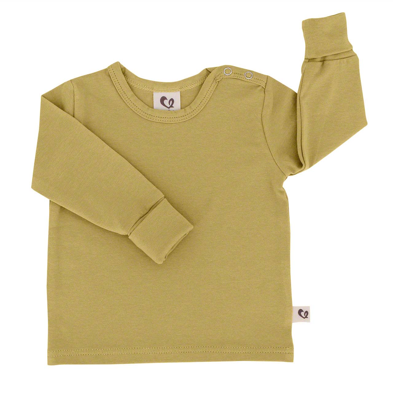 Mitwachsendes Bio Langarmshirt uni