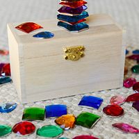 Funkelschatz in Truhe 14 x 7cm  mit 72 Teilen