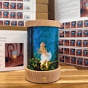 Vorschaubild Laterne dimmbar USB Kabel 12x6x10,5 cm mit Bilderfolie