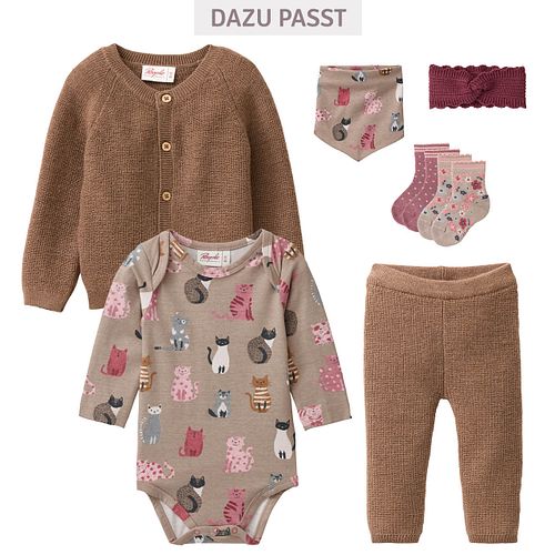 Weiche Strickjacke Knopfleiste braun