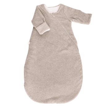 Neugeborenen Schlafsack mit Armen Bio-Baumwoll-Nicki beige