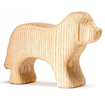 Hund Holztier unbehandelt 7 cm hoch