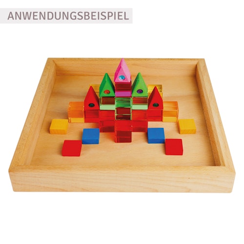 Spieltablett aus Holz 27,5 x 27,5 cm