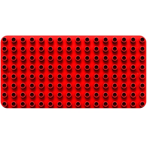 Bauplatte für Stecksteine – Basisplatte rot 12,5x25 cm