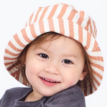 Sonnenhut Twill Streifen zimt-braun