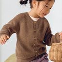 Vorschaubild Weiche Strickjacke Knopfleiste braun