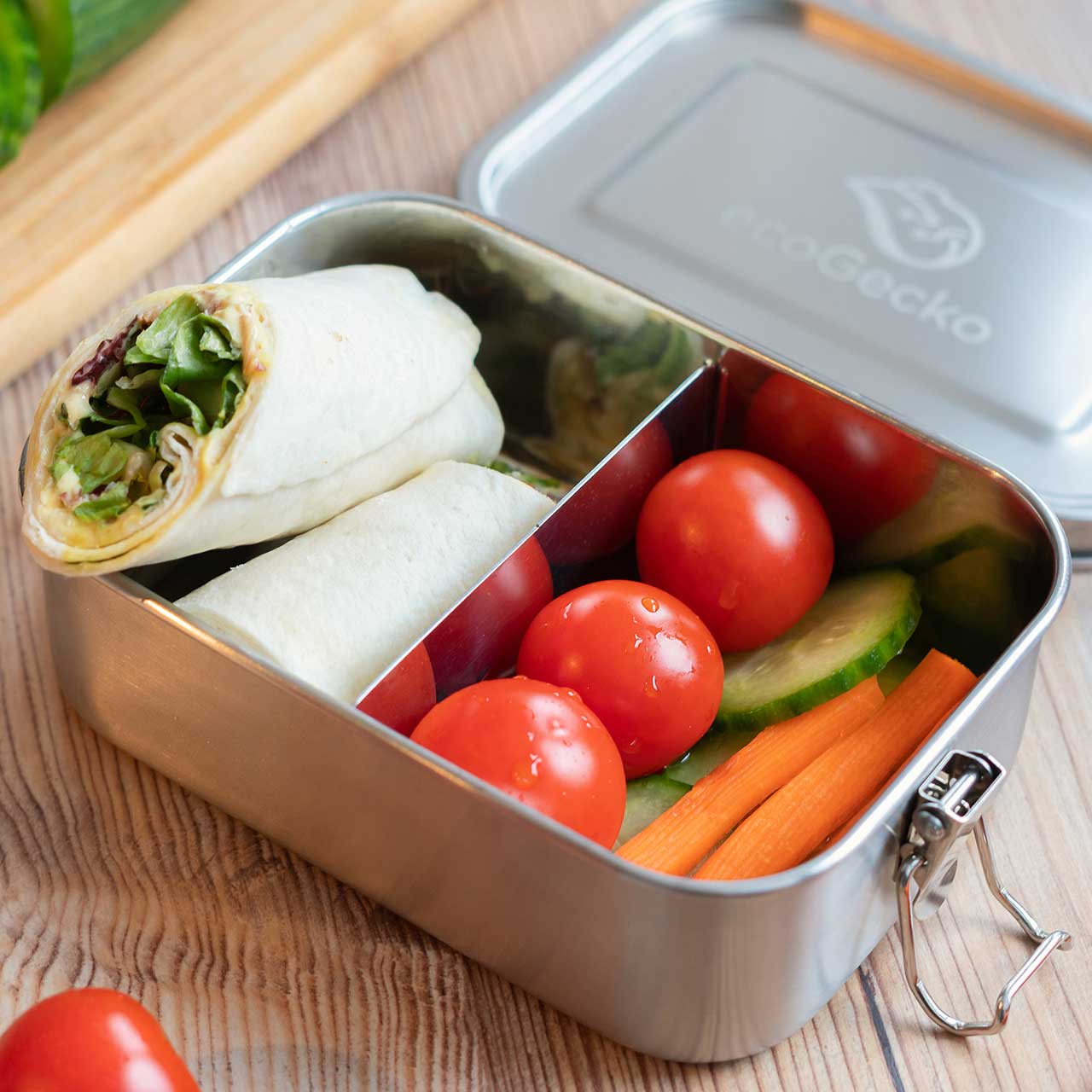 Edelstahl Brotdose auslaufsicher & flexibel teilbar - 800ml