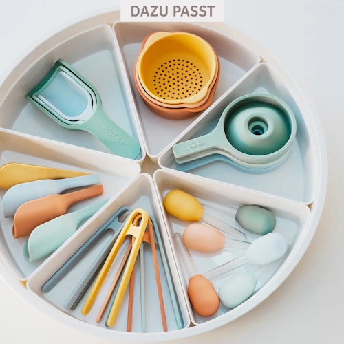 Sensorikspielzeug Set mit 3 Schalen blau grün