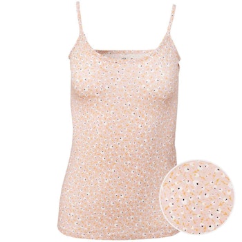 Damen Trägerhemd Blüten rose