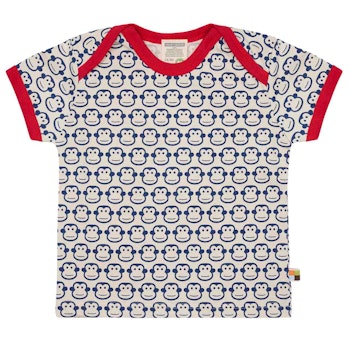 Kurzarm Shirt Affen marine