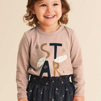 Weiches Langarmshirt Gummibund rose