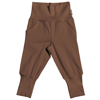 Robuste Freizeithose mit breiten Bündchen braun