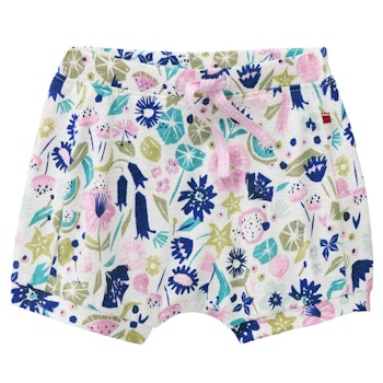 Leichte Shorts tropische Blüten bunt