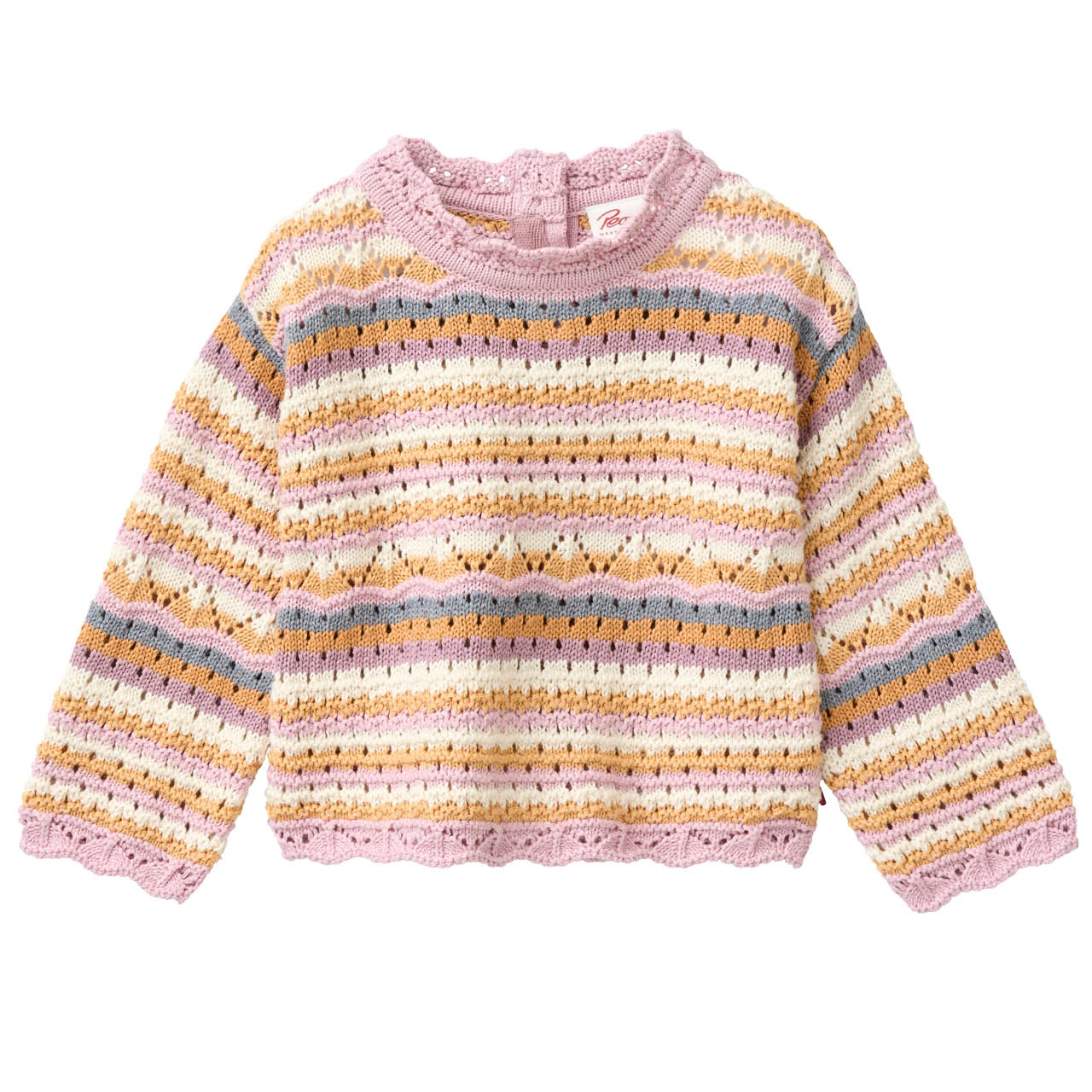 Strickpullover bunt geringelt