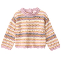 Strickpullover bunt geringelt