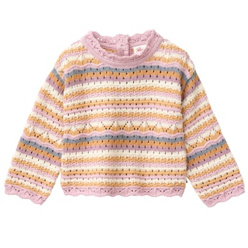 Strickpullover bunt geringelt