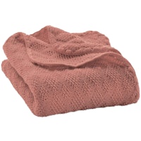 Leichte Babydecke Wolle Bio 80x100 cm rosa