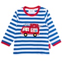 Vorschaubild Gestreiftes Langarmshirt Traktor-Applikation