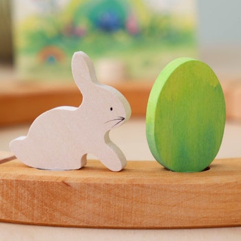 Grimms Stecker Osterset Hase mit grünem Ei