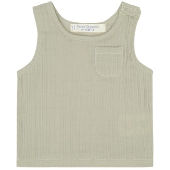 Tank Top Musselin in beige-grau