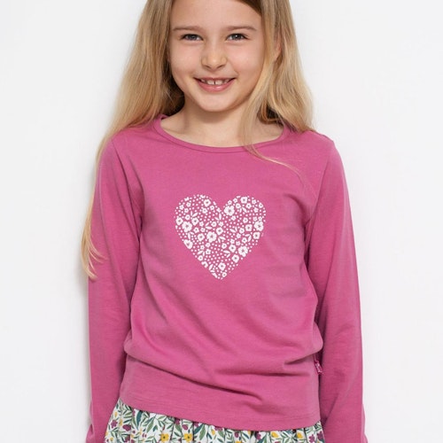 Langarmshirt Herz-Motiv