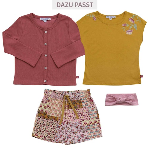 Leichte Popeline Shorts Orchideendruck