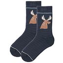 Vorschaubild Warme Frotteesocken Elch dunkelblau