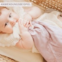 Vorschaubild Beißring aus Naturkautschuk mit Schmusetuch rostrot