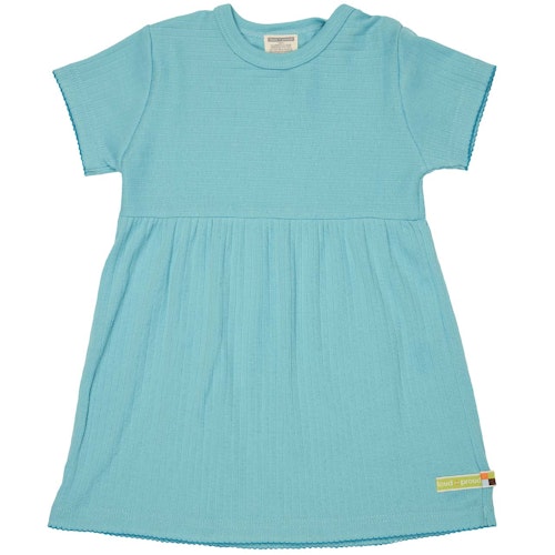 Dehnbares Kleid kurzarm Rippe