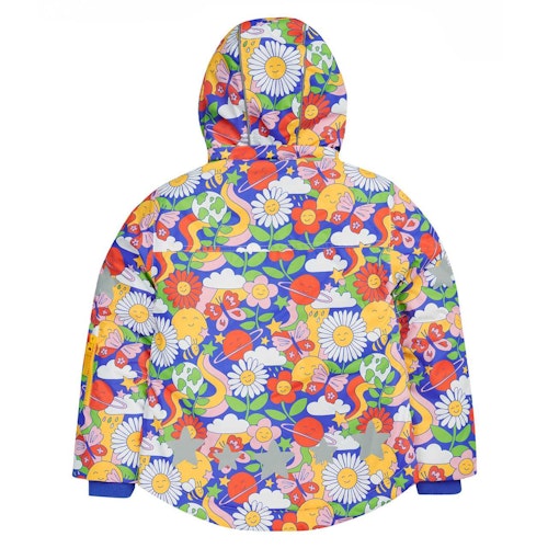 Schneejacke Retro-Motive gefüttert