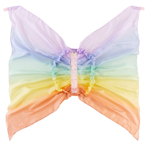 Pastell Regenbogen Feenflügel aus Seide