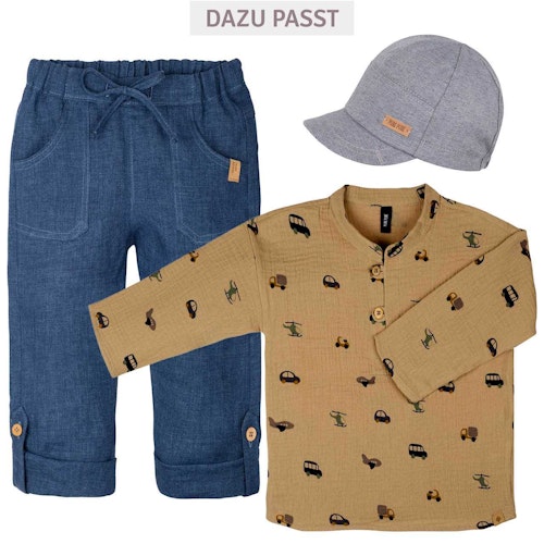 Leichtes Shirt langarm Musselin