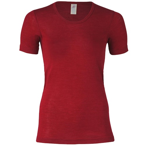 Damen Wolle Seide kurzarm Shirt